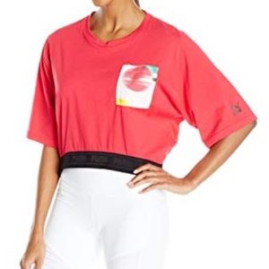 Puma Athletic Crop Top in Rose Pink